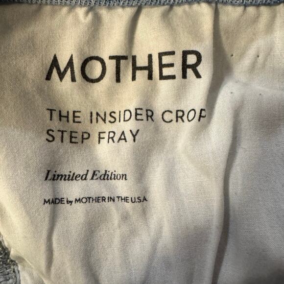 MOTHER The Insider Crop Step Fray Jeans Size 25 Blue - Picture 13 of 13